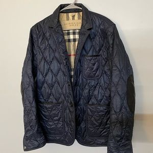 Mens Burberry Brit Navy Quilted Jacket